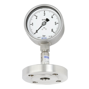 Manômetro conforme EN 837-1 montado com selo diafragma DSS27M