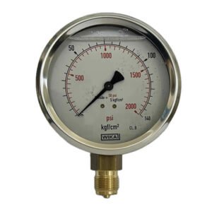 Manômetro 100mm Vertical 2000×140 com glicerina modelo 113.53.100