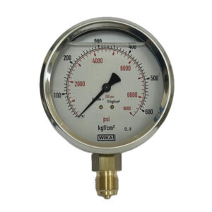Manômetro 100mm Vertical 9000×600 com glicerina modelo 113.53.100