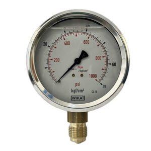 Manômetro 100mm Vertical 1000×70 com glicerina modelo 113.53.100