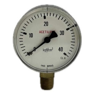 Manômetro 63mm Vertical 0-40 (Acetileno) modelo 111.11.63