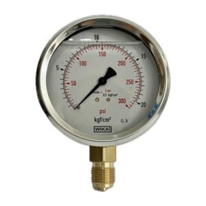 Manômetro 100mm Vertical 300×20 com glicerina modelo 113.53.100