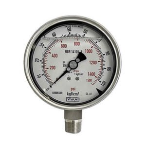 Manômetro 100mm Vertical 1500×100 com glicerina modelo 233.50.100