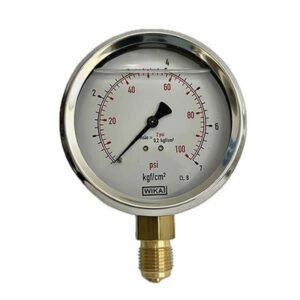 Manômetro 100mm Vertical 100×7 com glicerina modelo 113.53.100