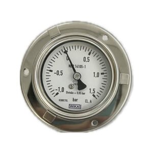 Manovacuômetro 63mm Horizontal -1 - 1,5 com glicerina modelo 233.50.63