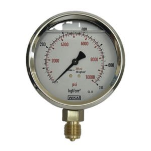 Manômetro 100mm Vertical 10000×700 com glicerina modelo 113.53.100